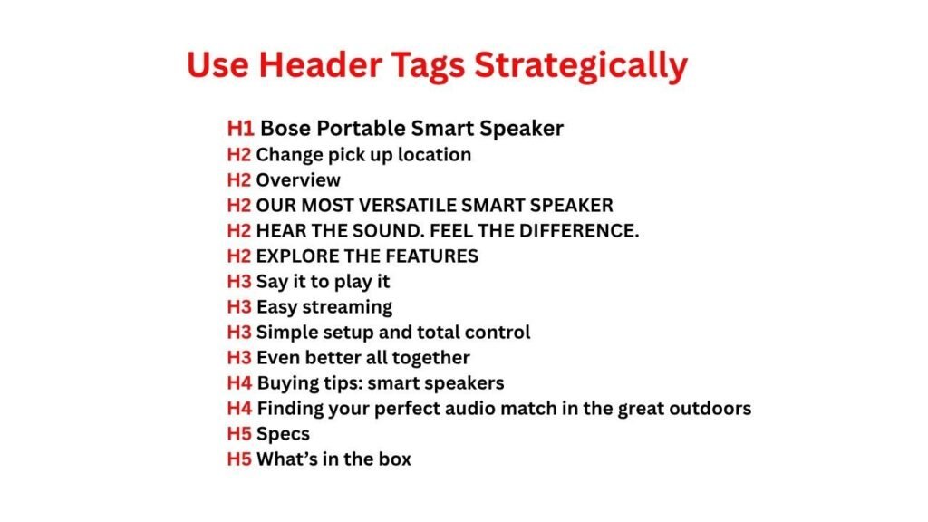 Use Header Tags Strategically