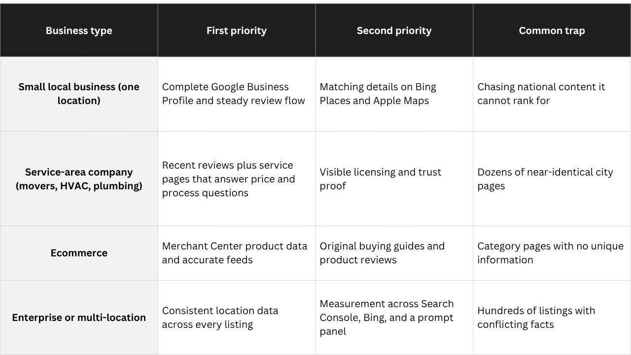 The right priorities depend on the type of business image jpg