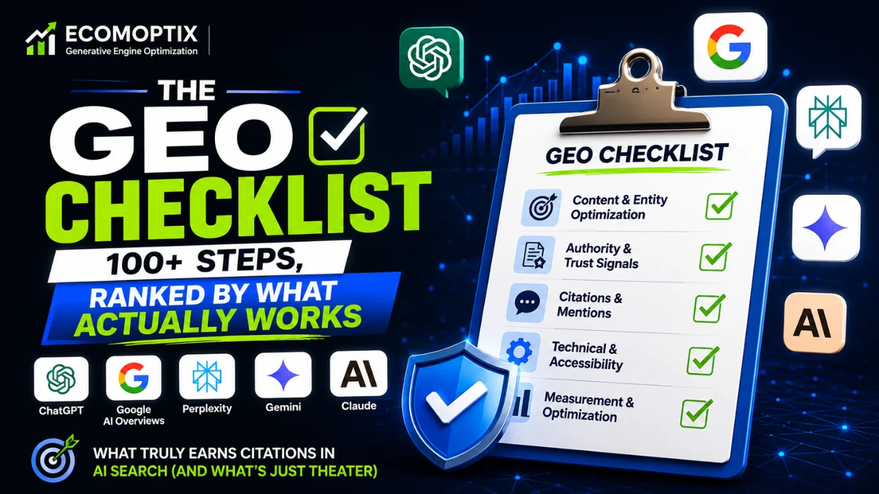 The GEO Checklist: 100+ Steps, Ranked by What Actually Works