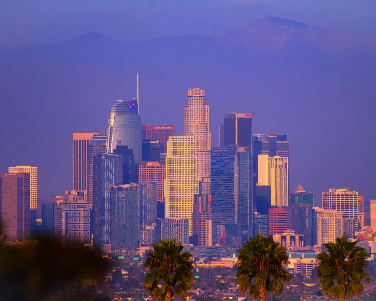 Los Angeles skyline viewed from Kenneth Hahn State Recreation Area